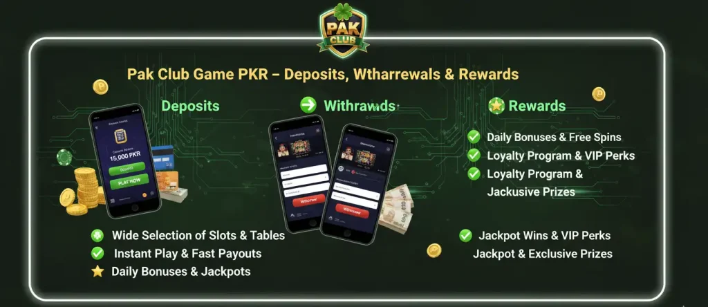 Pak Club Game Withdrawals